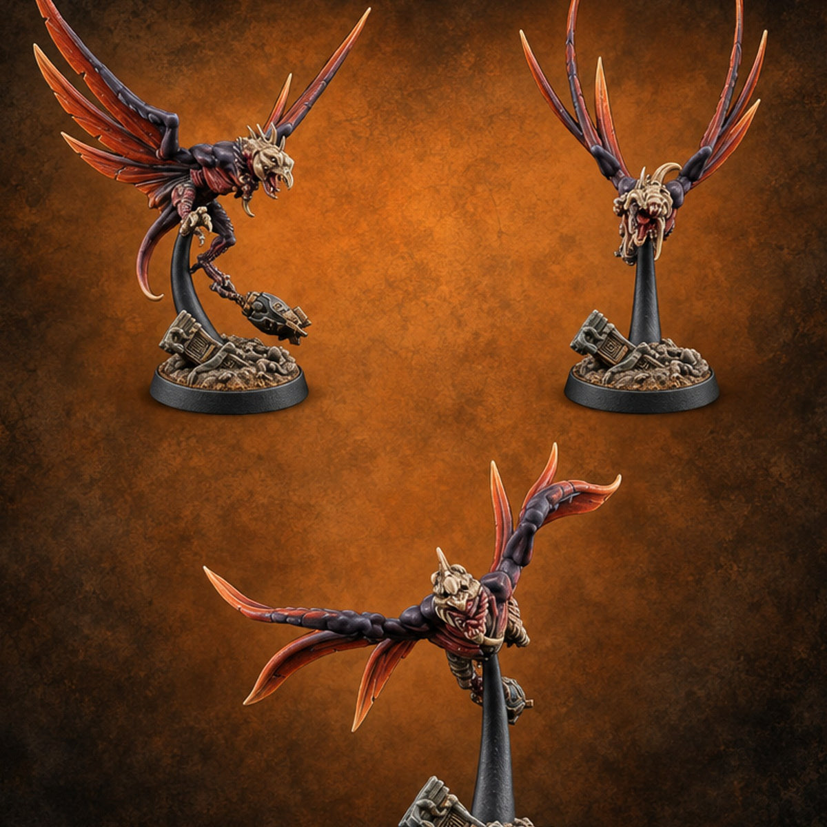 Shrieks Trailing Embers Chasme Winged Bombers — painted concept preview (miniature supplied unpainted)