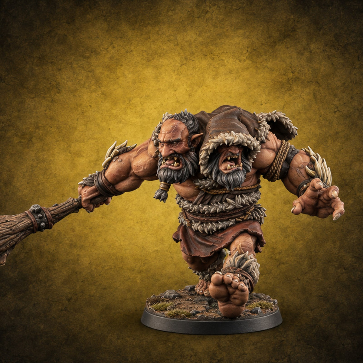 Argued All the Way Here Ettin Brute B — painted concept preview (miniature supplied unpainted)