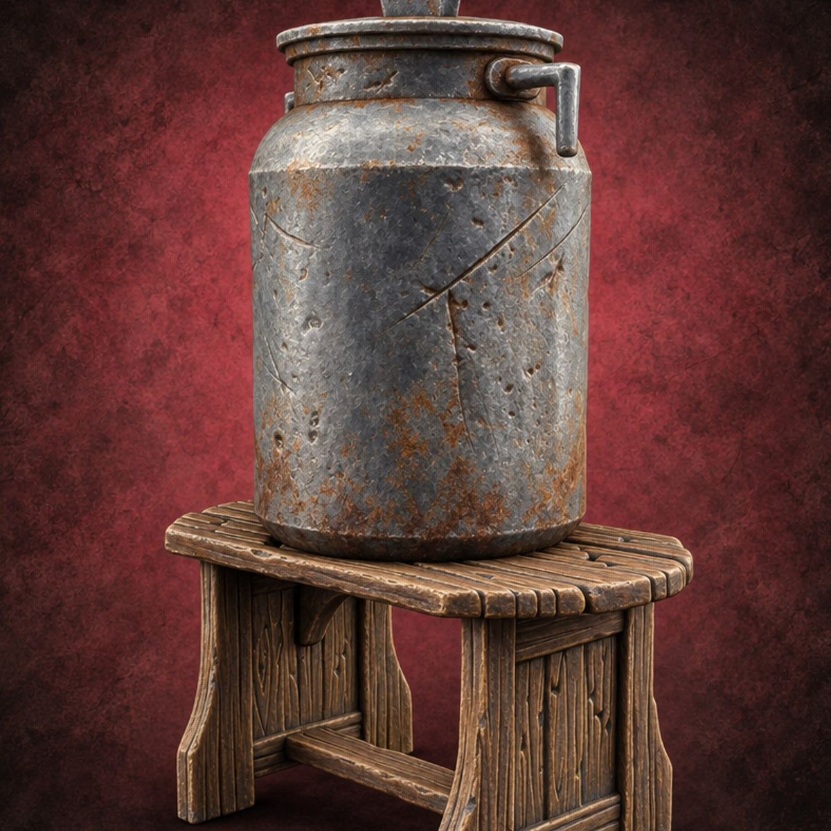 Curdle Not, Want Not Wooden Milkman Market Piece D — painted concept preview (terrain supplied unpainted)