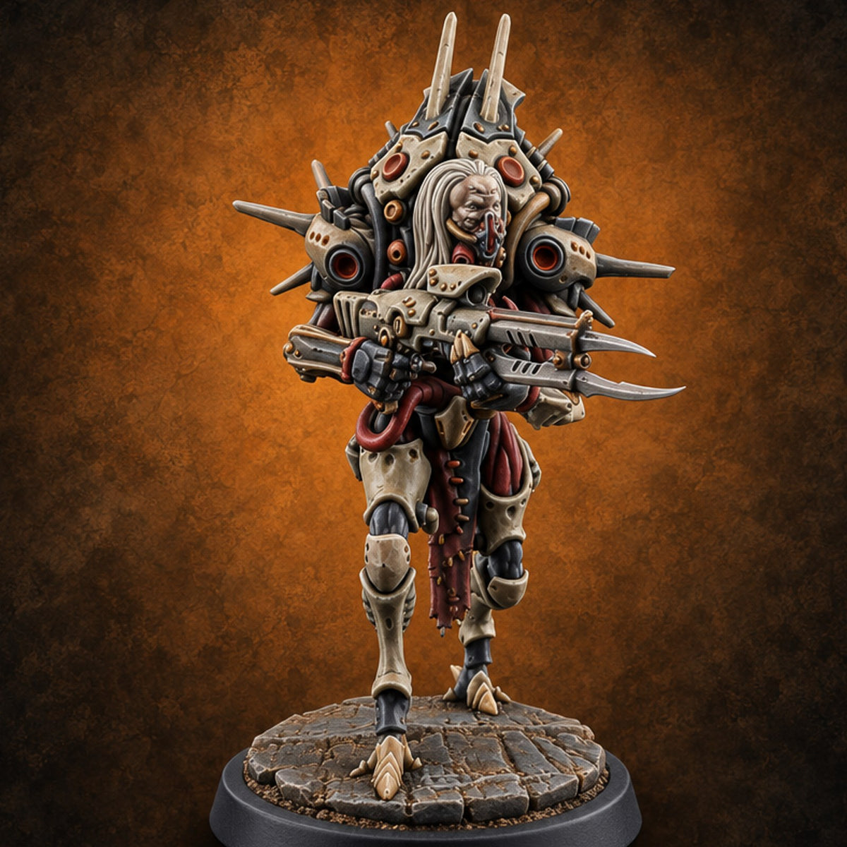 Quota Still Unfilled Human Biomechanical Snatcher B — painted concept preview (miniature supplied unpainted)