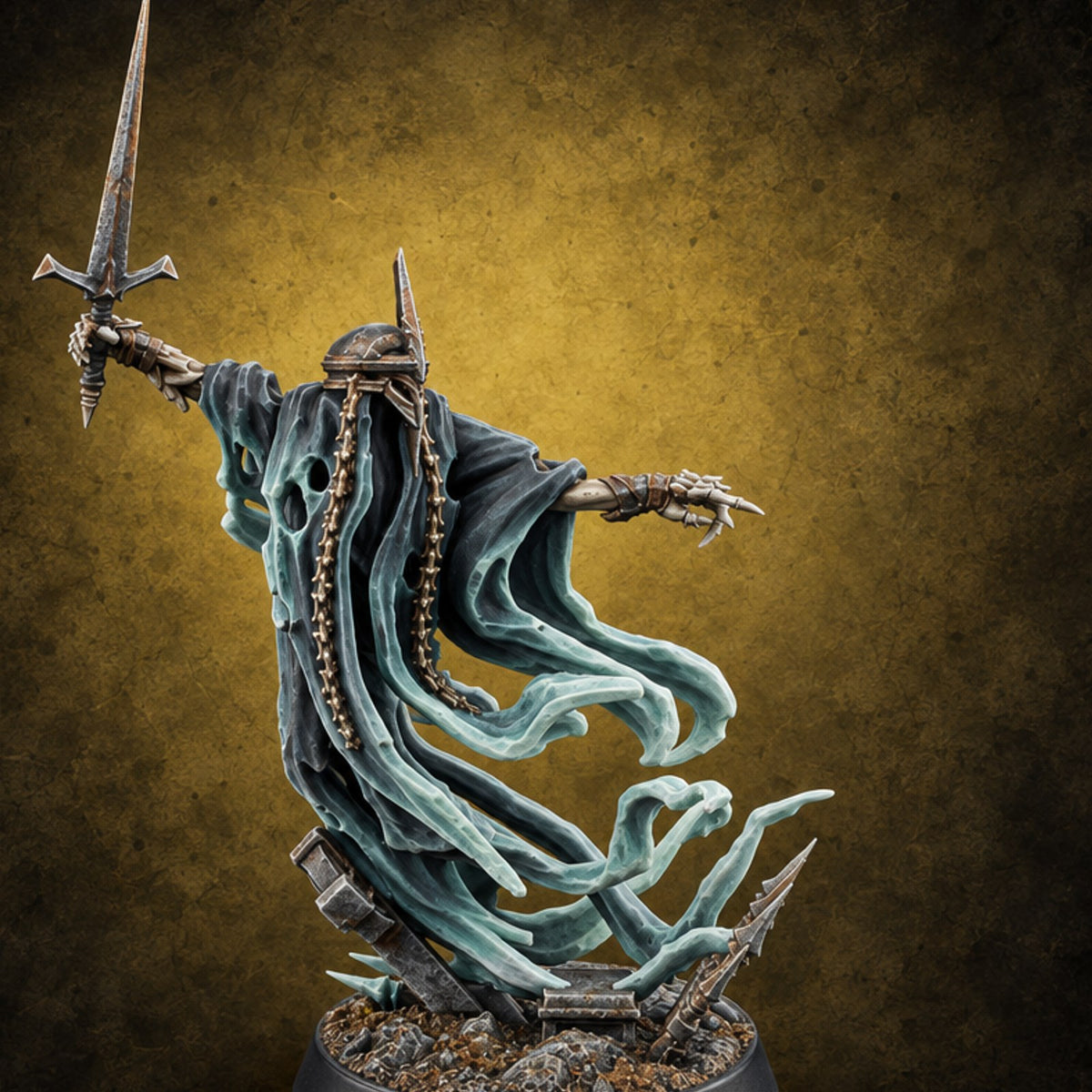 Sentenced to Drift Wraith Spirit A — painted concept preview (miniature supplied unpainted)