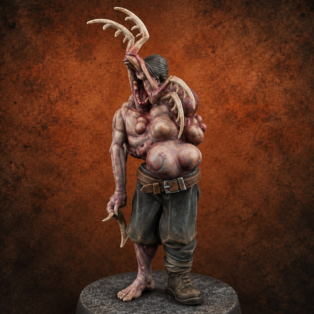 The Flesh Forgot Its Shape Chaos Spawn Thrall C — painted concept preview (miniature supplied unpainted)