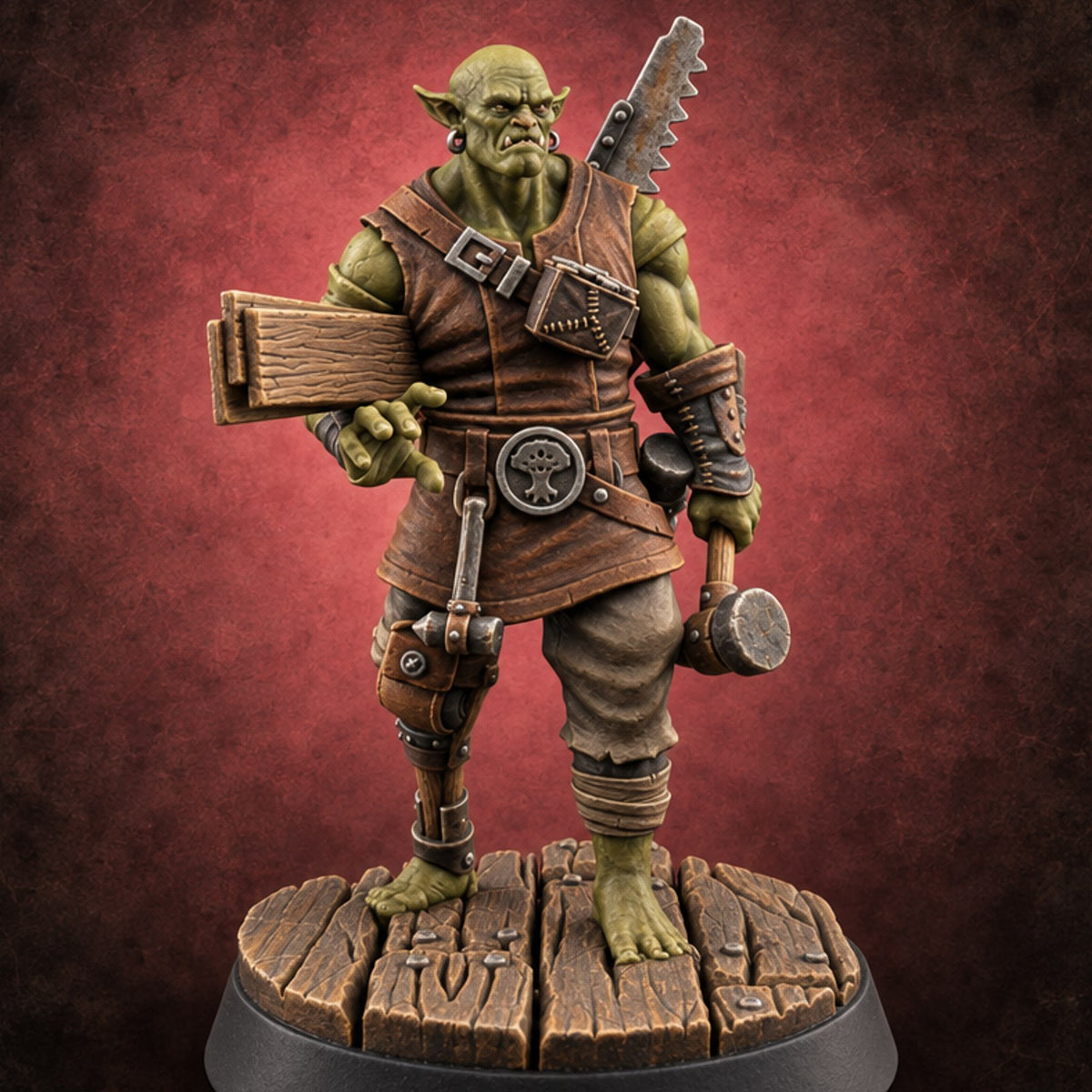 Plank Hauling Gang Carpenter A — painted concept preview (miniature supplied unpainted)