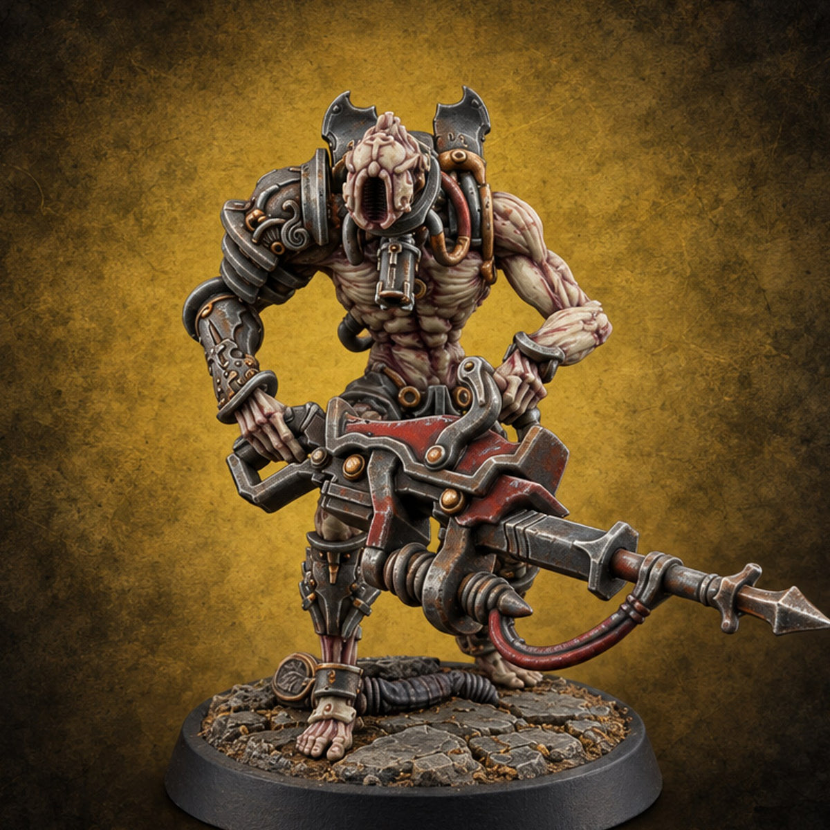 Still Hungry After Upgrades Ghoul Cyborg Warrior E — painted concept preview (miniature supplied unpainted)
