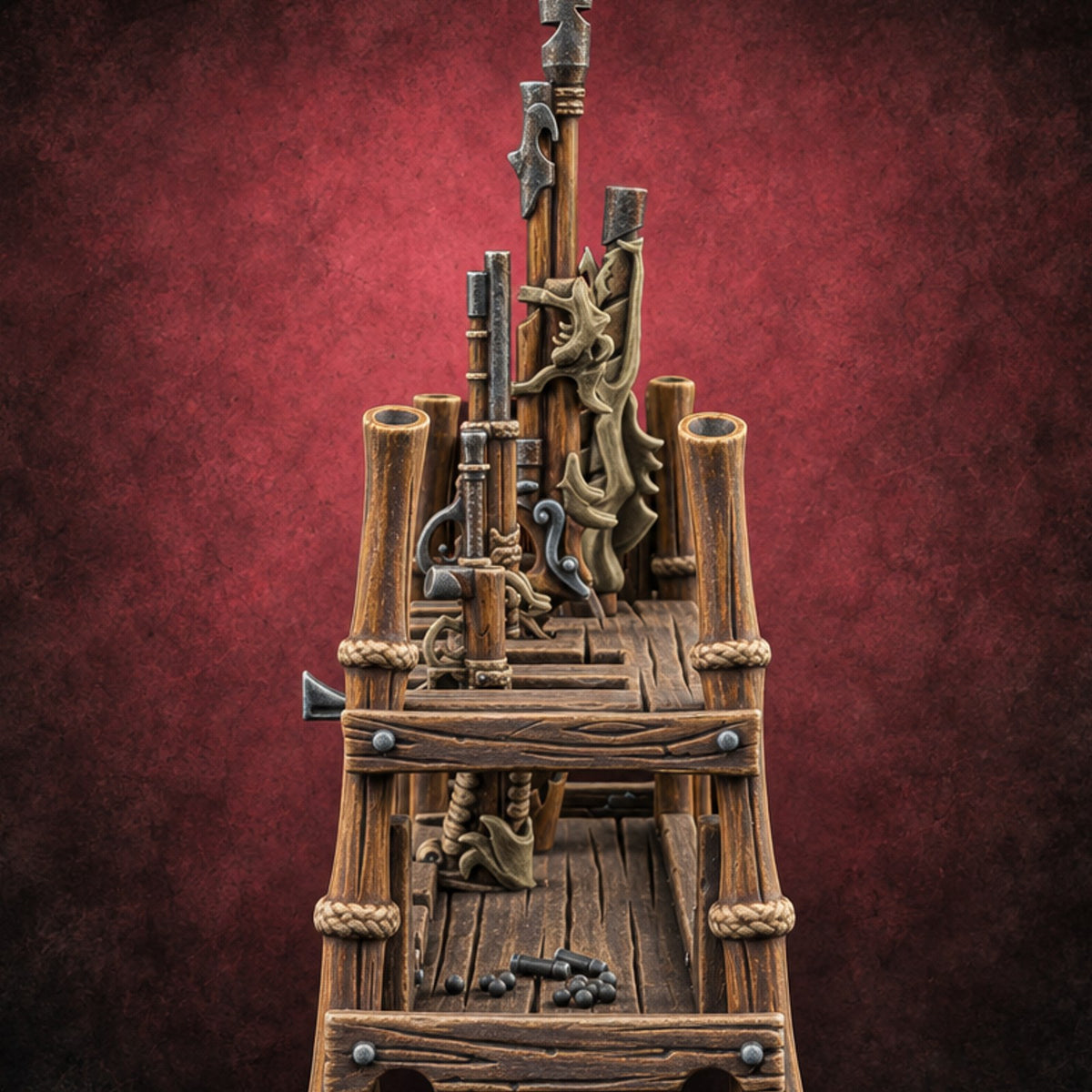 Boom Service Wooden Gunpowder Shop Terrain D — painted concept preview (terrain supplied unpainted)