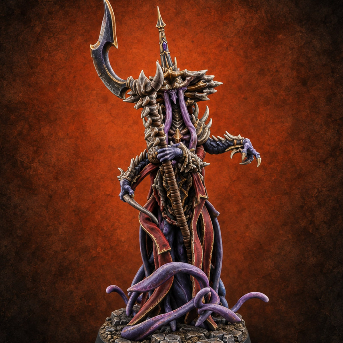 Wrote the Spell, Lost the Sanity Mind Flayer Arcanist C — painted concept preview (miniature supplied unpainted)