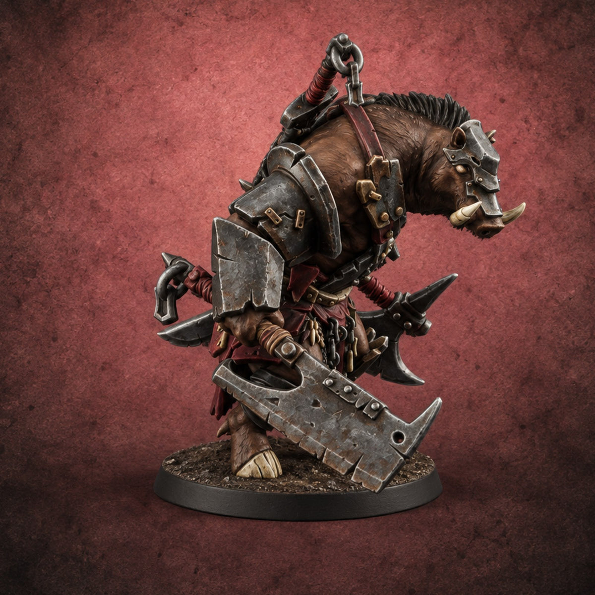 No Fence Holds Us Wereboar Raider B — painted concept preview (miniature supplied unpainted)