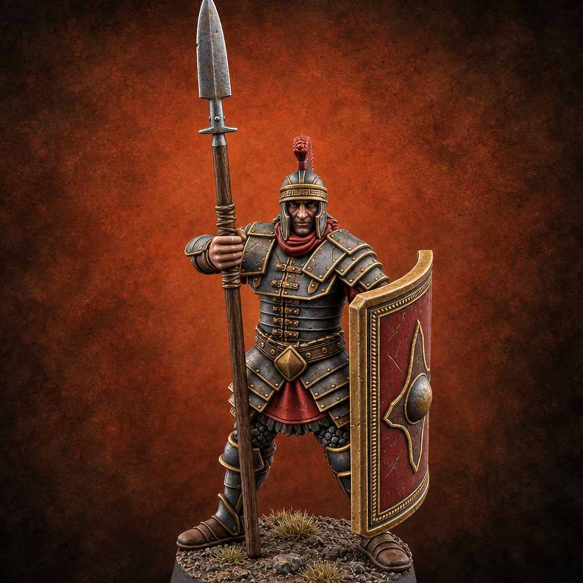 Night Watch Roll Call Human City Guard H — painted concept preview (miniature supplied unpainted)