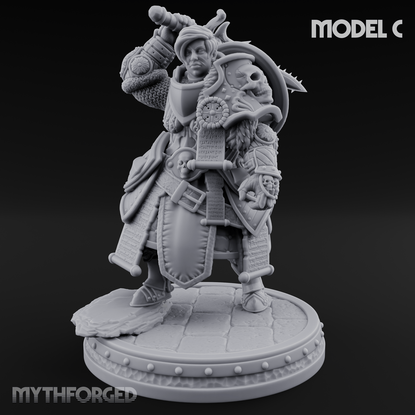 The Unseeing Holy Paladin Order C Miniature for Dungeons and Dragons, Pathfinder or other TTRPGs