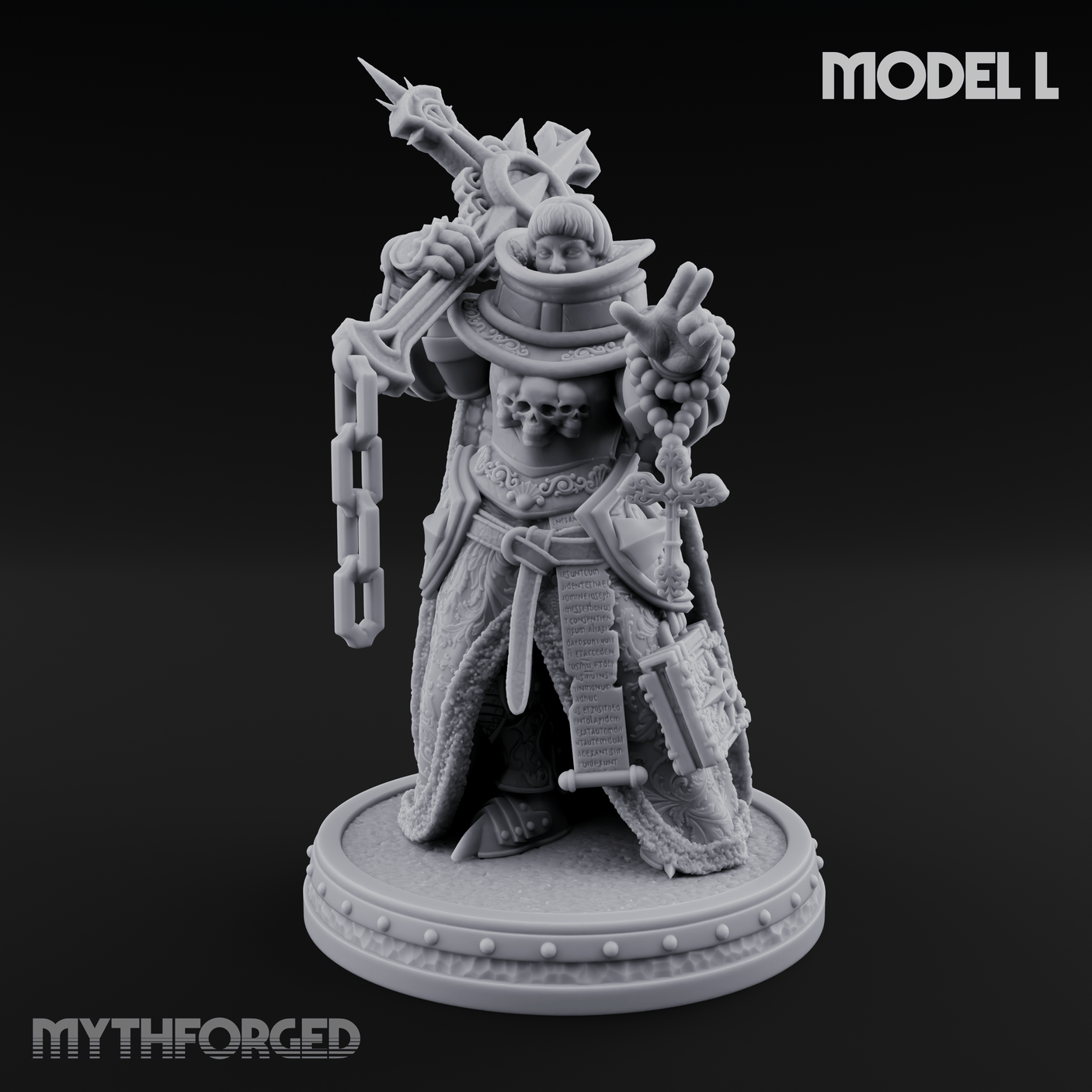 The Unseeing Holy Paladin Order L Miniature for Dungeons and Dragons, Pathfinder or other TTRPGs