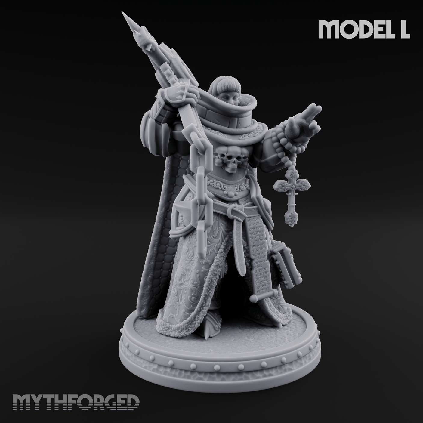 The Unseeing Holy Paladin Order L Miniature for Dungeons and Dragons, Pathfinder or other TTRPGs
