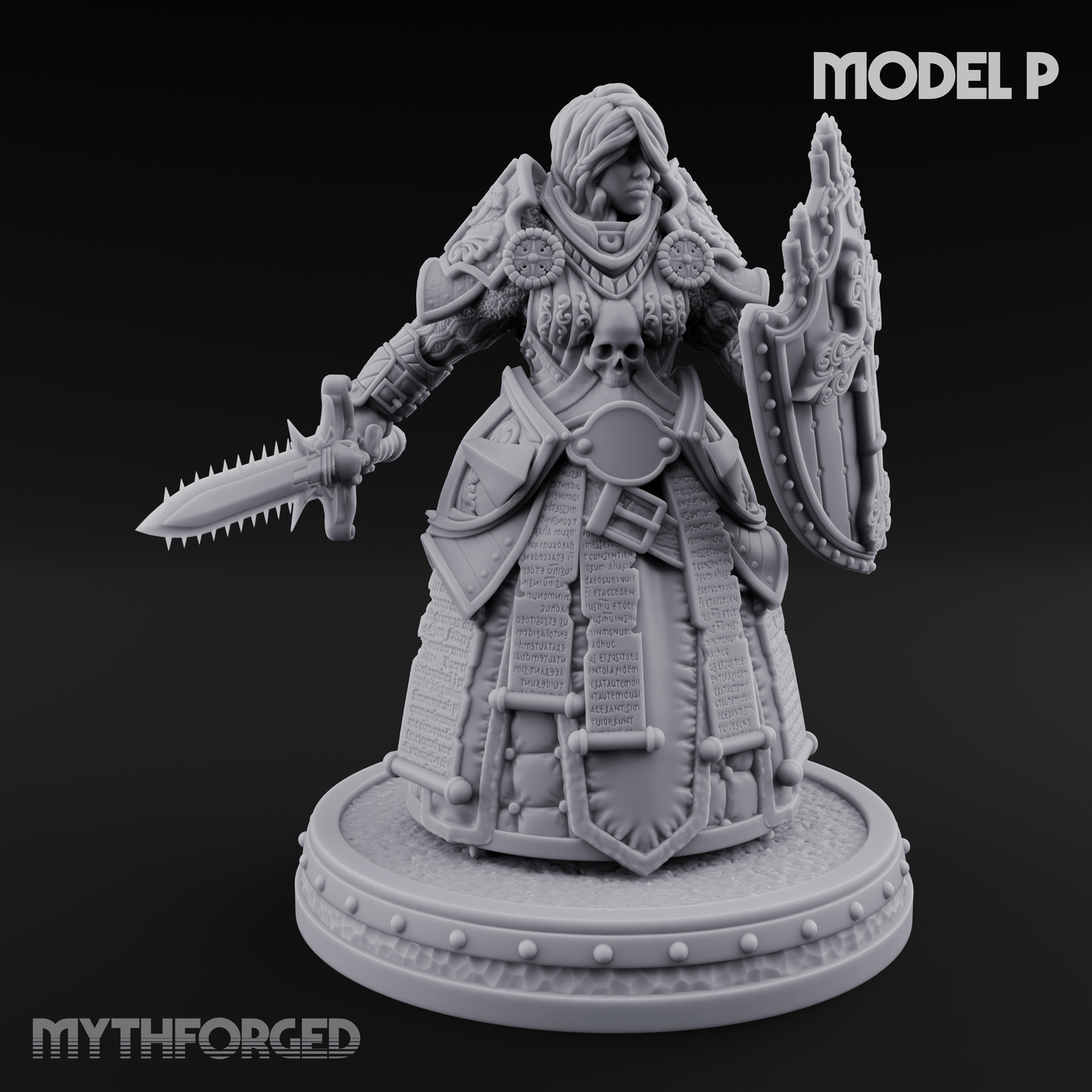The Unseeing Holy Paladin Order P Miniature for Dungeons and Dragons, Pathfinder or other TTRPGs