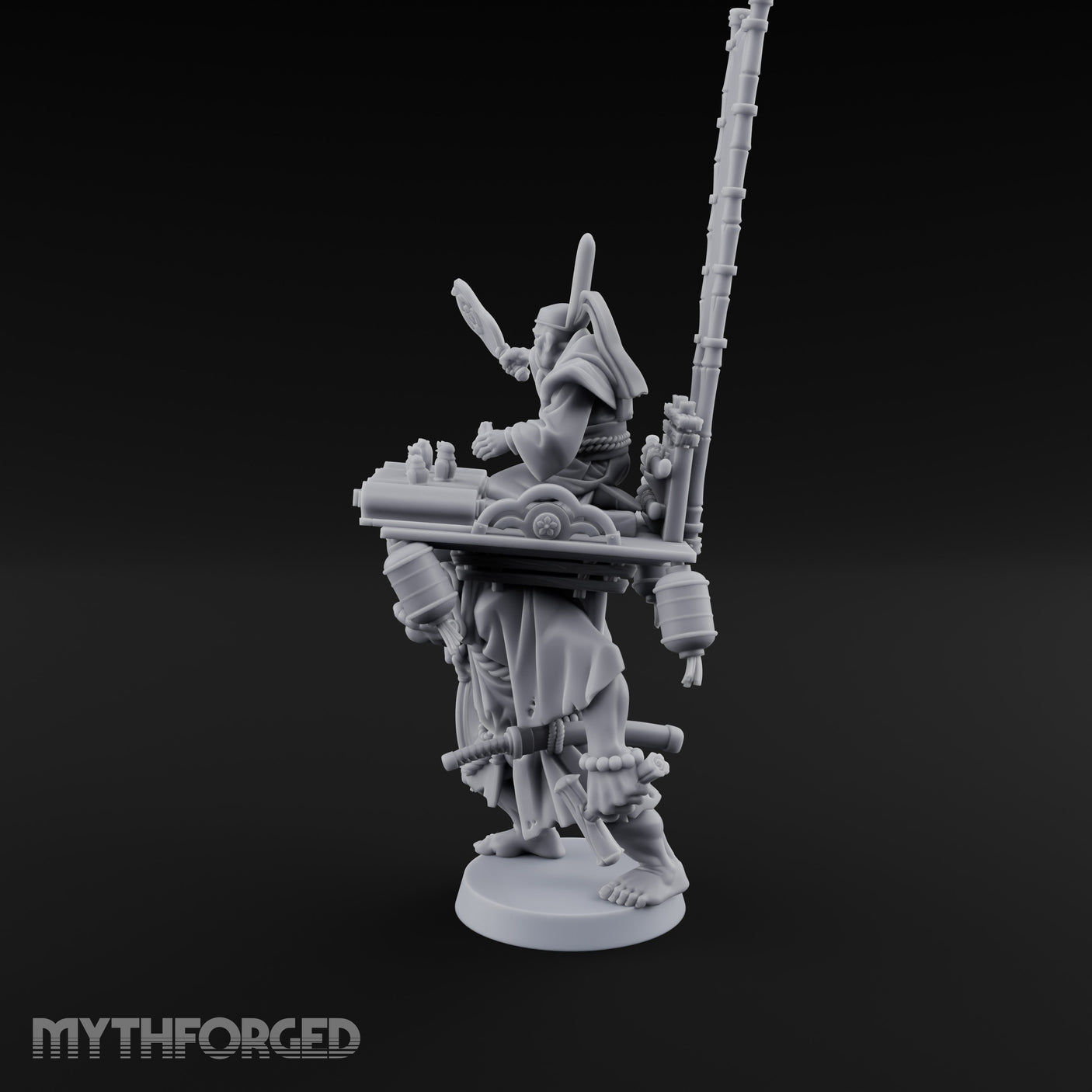 Palanquin Riding Village Elder Miniature for Dungeons and Dragons, Pathfinder or other TTRPGs