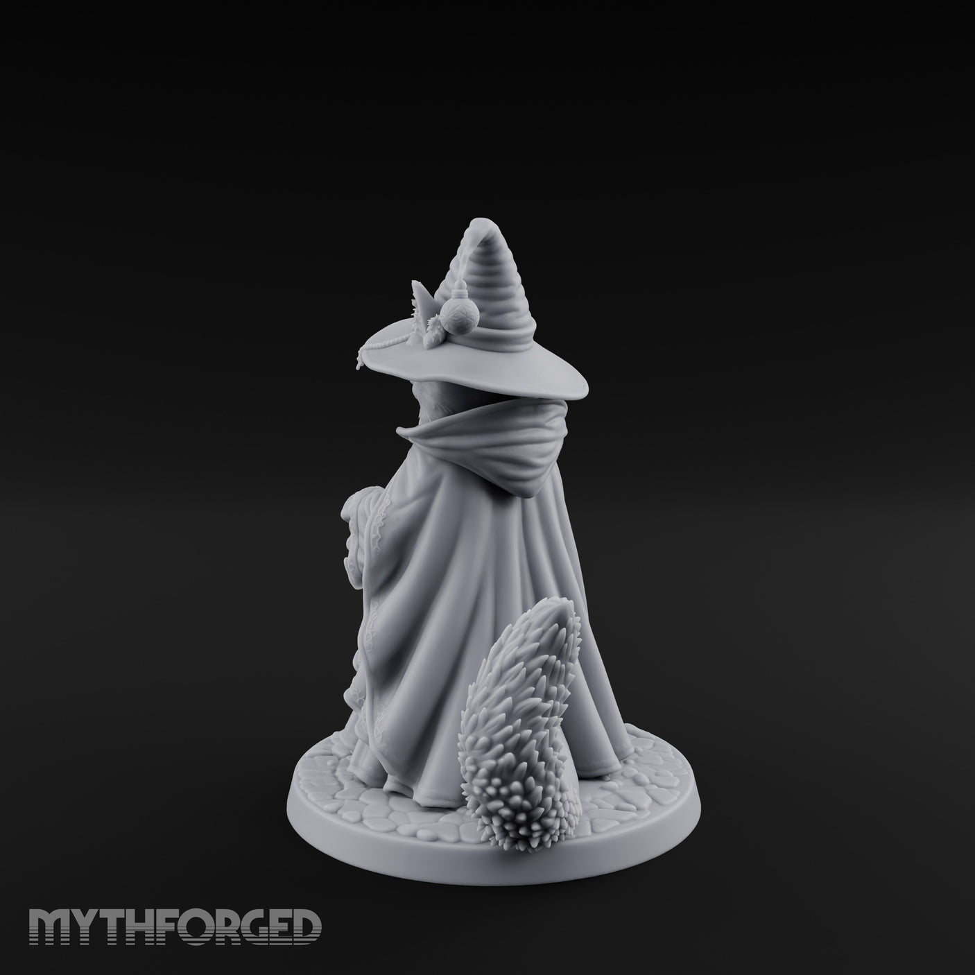 Paw Staff Holding Tabaxi Wizard Miniature for Dungeons and Dragons, Pathfinder or other TTRPGs