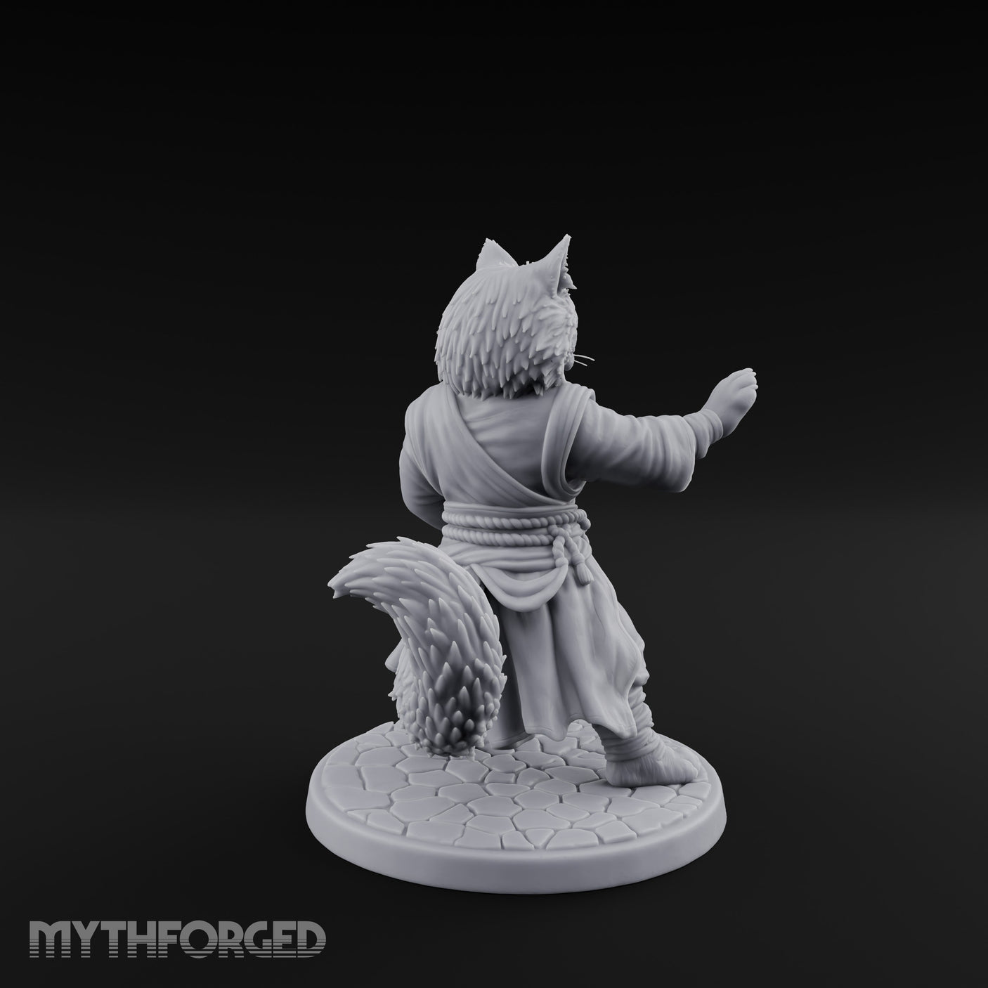 Paw Striking Tabaxi Monk Miniature for Dungeons and Dragons, Pathfinder or other TTRPGs