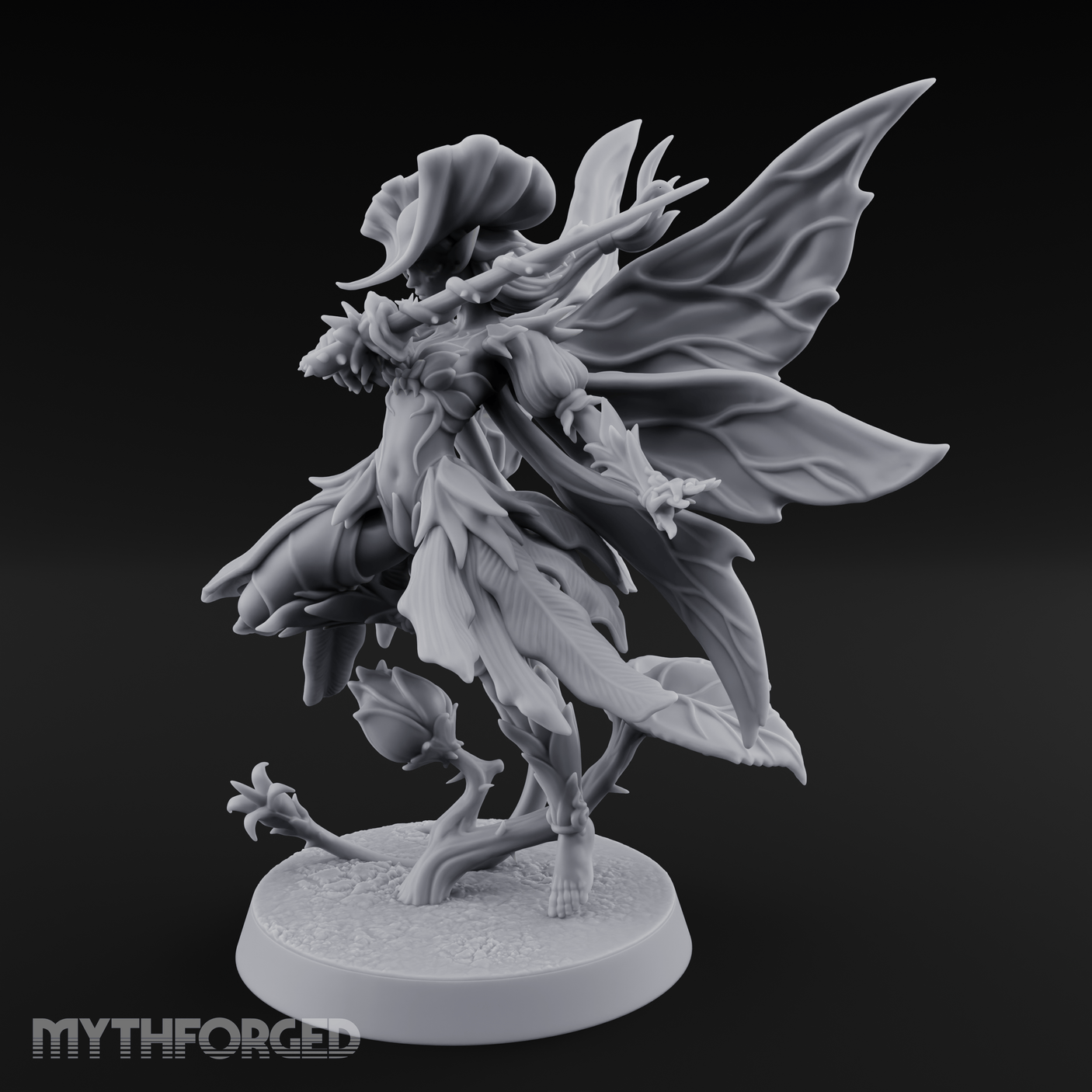 Blooming In Flight Pixie Sprite Miniature for Dungeons and Dragons, Pathfinder or other TTRPGs