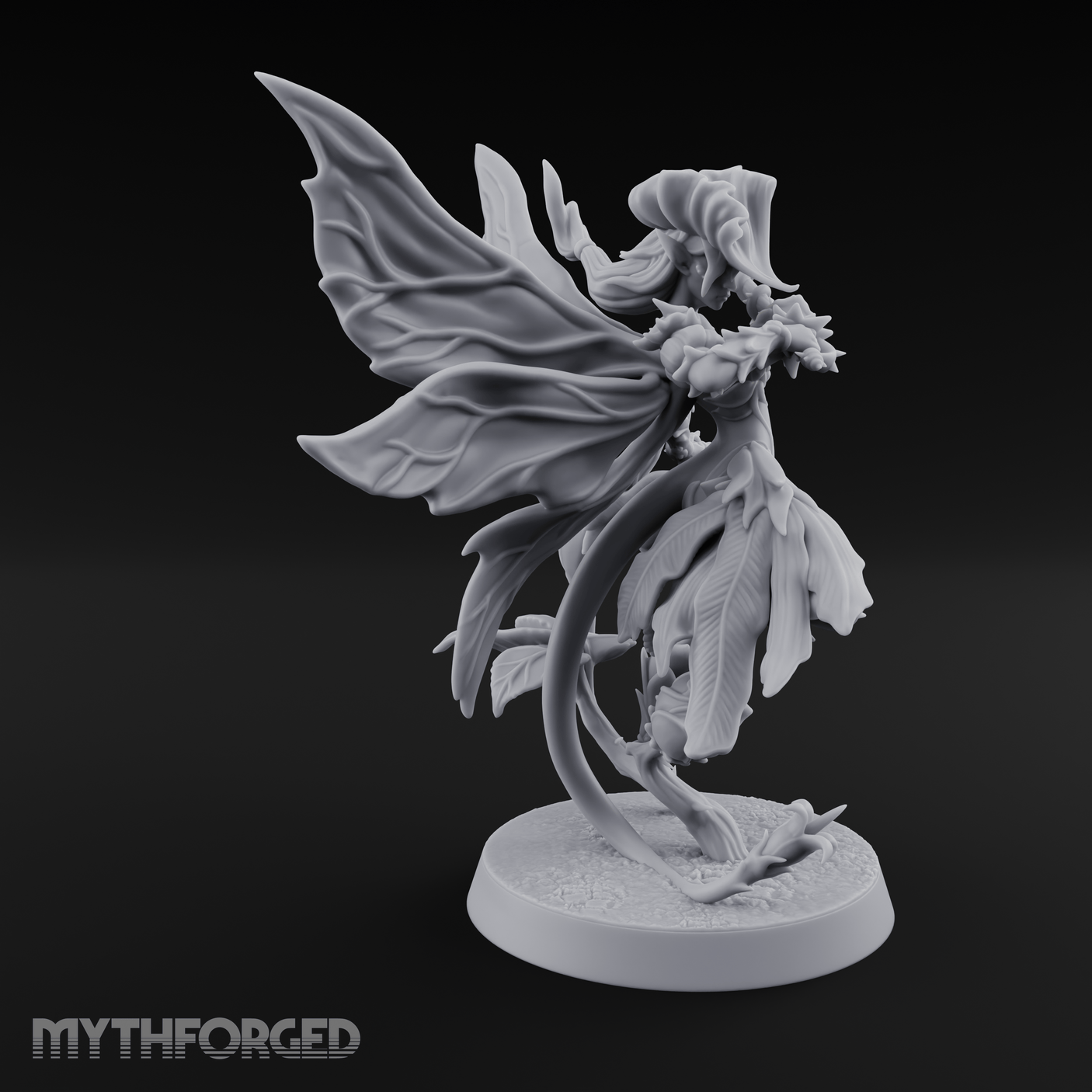 Blooming In Flight Pixie Sprite Miniature for Dungeons and Dragons, Pathfinder or other TTRPGs