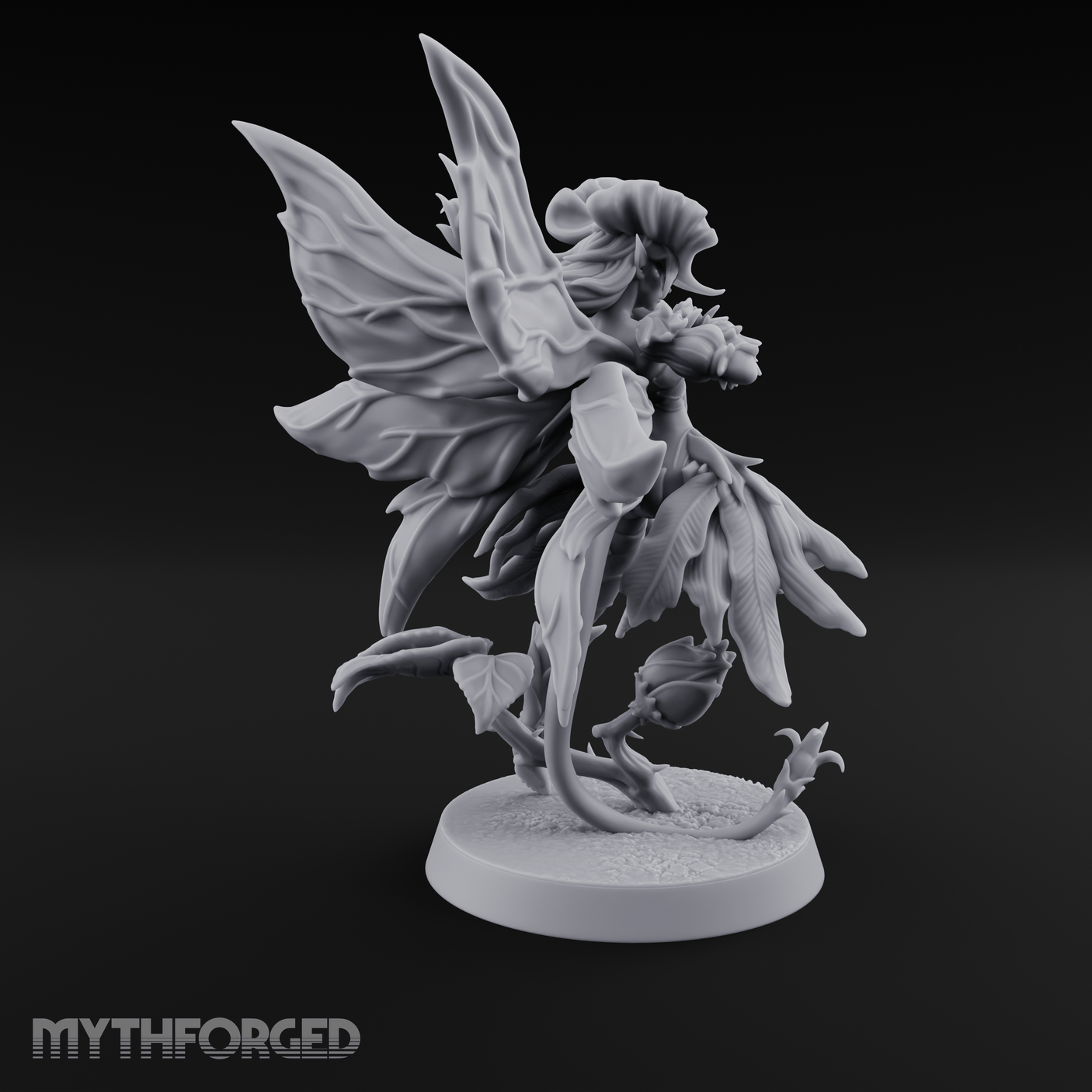 Blooming In Flight Pixie Sprite Miniature for Dungeons and Dragons, Pathfinder or other TTRPGs