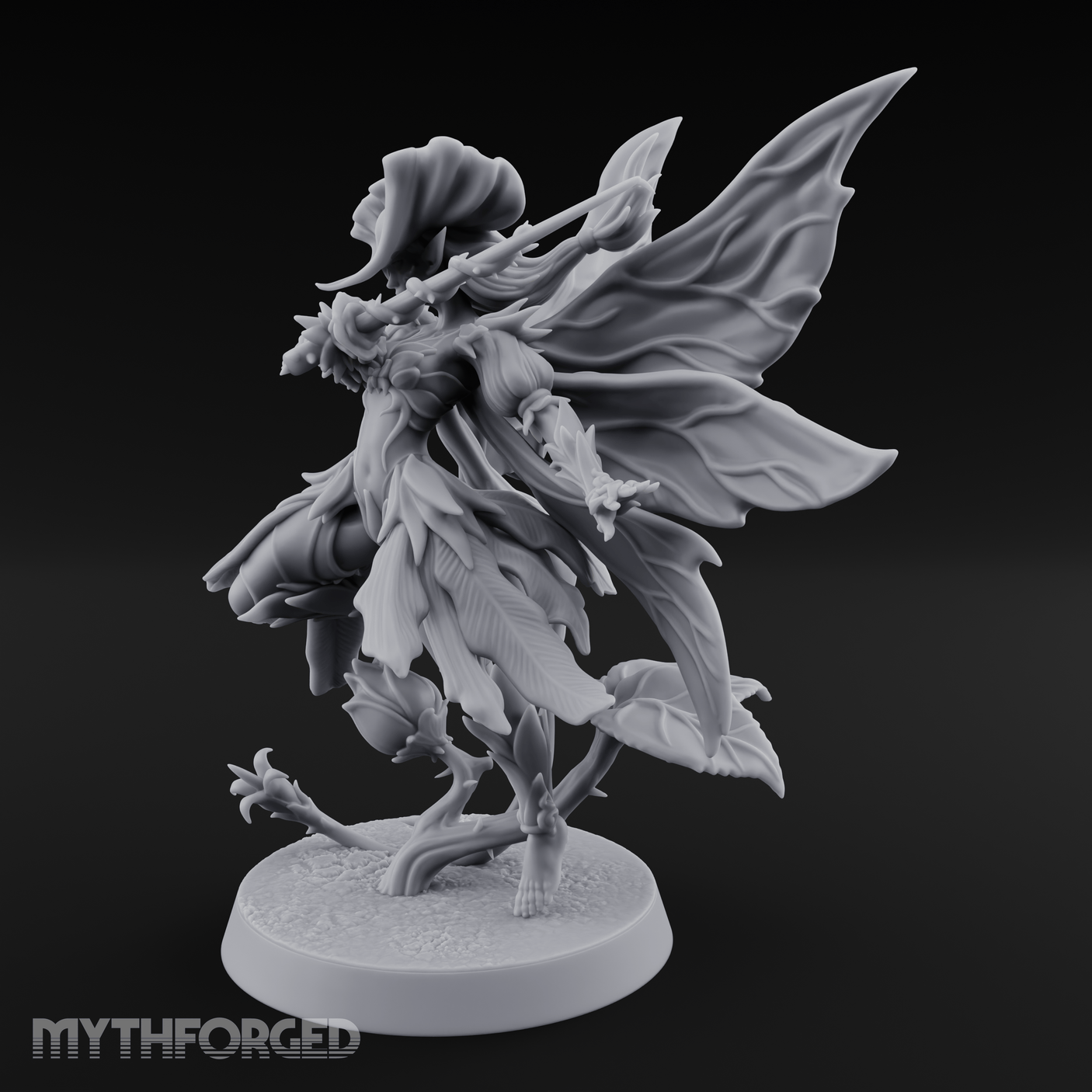 Blooming In Flight Pixie Sprite Miniature for Dungeons and Dragons, Pathfinder or other TTRPGs