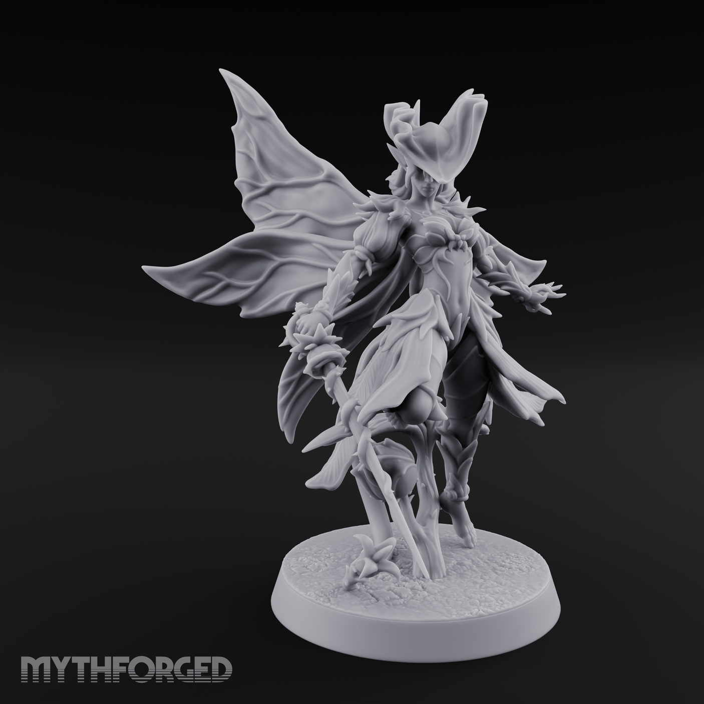 Blooming In Flight Pixie Sprite Miniature for Dungeons and Dragons, Pathfinder or other TTRPGs