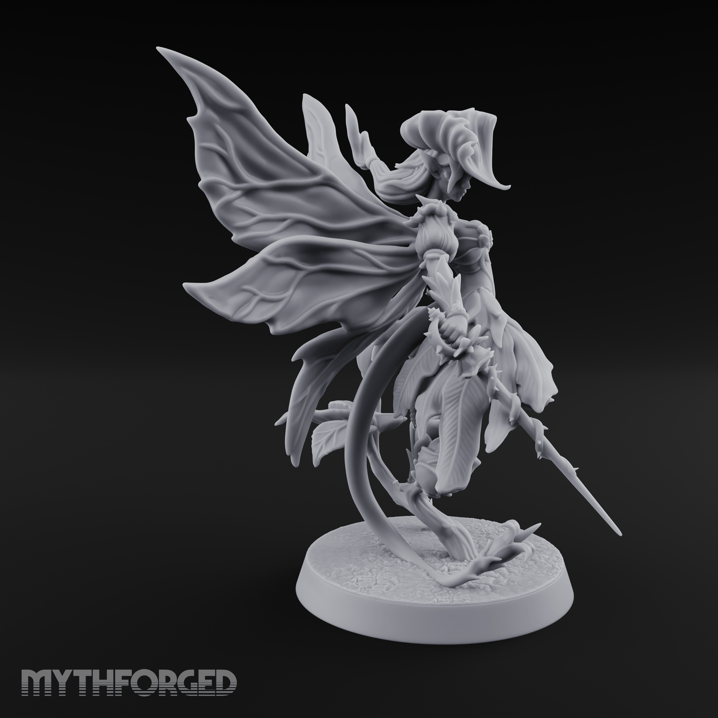 Blooming In Flight Pixie Sprite Miniature for Dungeons and Dragons, Pathfinder or other TTRPGs