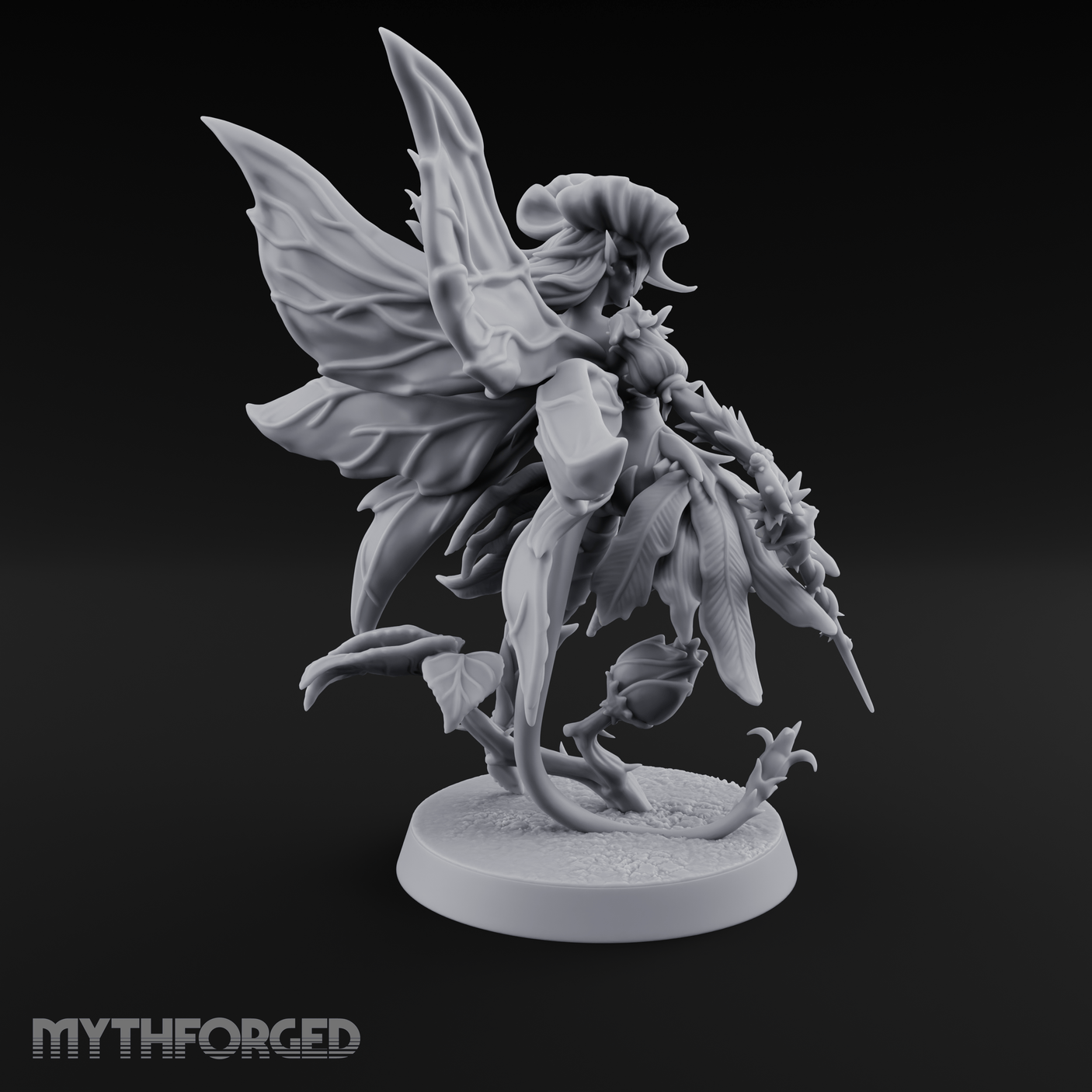 Blooming In Flight Pixie Sprite Miniature for Dungeons and Dragons, Pathfinder or other TTRPGs