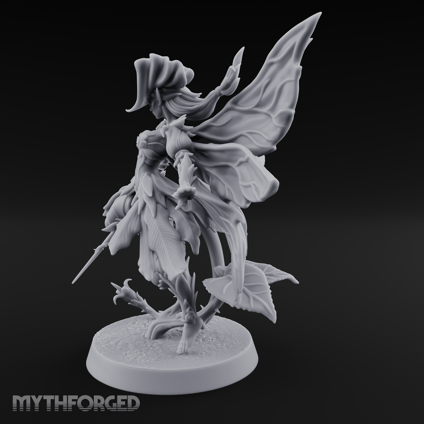 Blooming In Flight Pixie Sprite Miniature for Dungeons and Dragons, Pathfinder or other TTRPGs