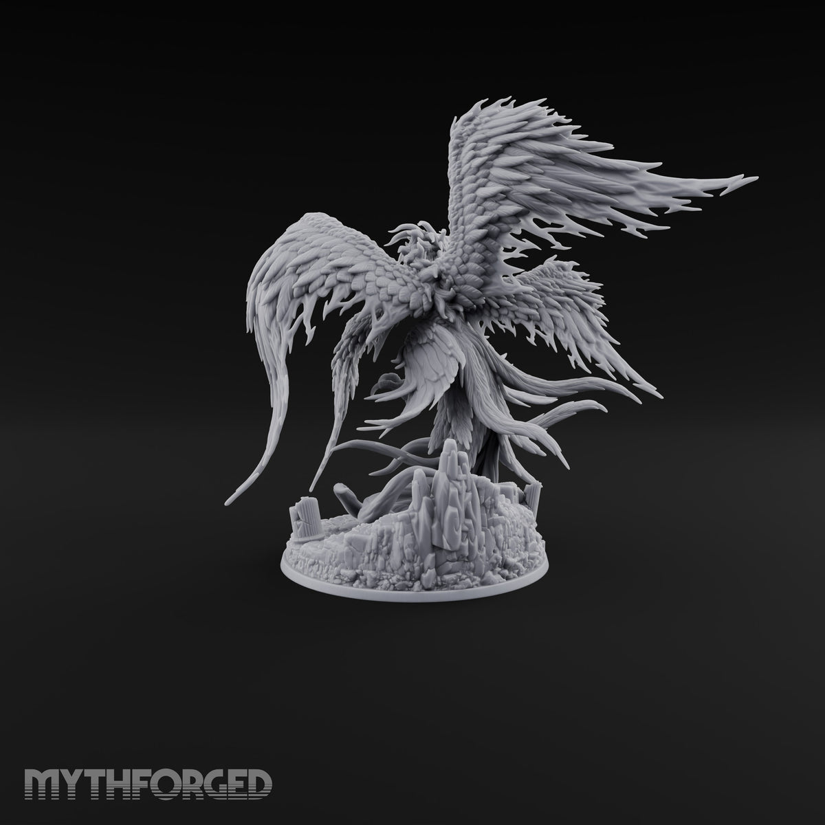 Ash Is Just a Phase Phoenix Flame-Feathered Firebird with Trailing Plumes