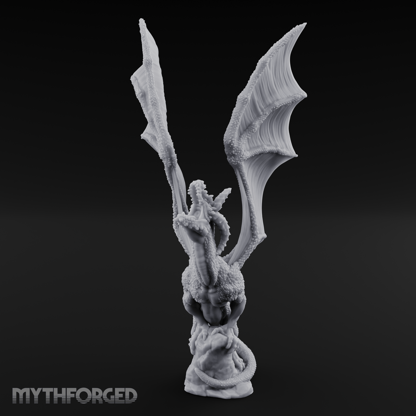Wings Unfurled Skyward Red Dragon Miniature for Dungeons and Dragons, Pathfinder or other TTRPGs