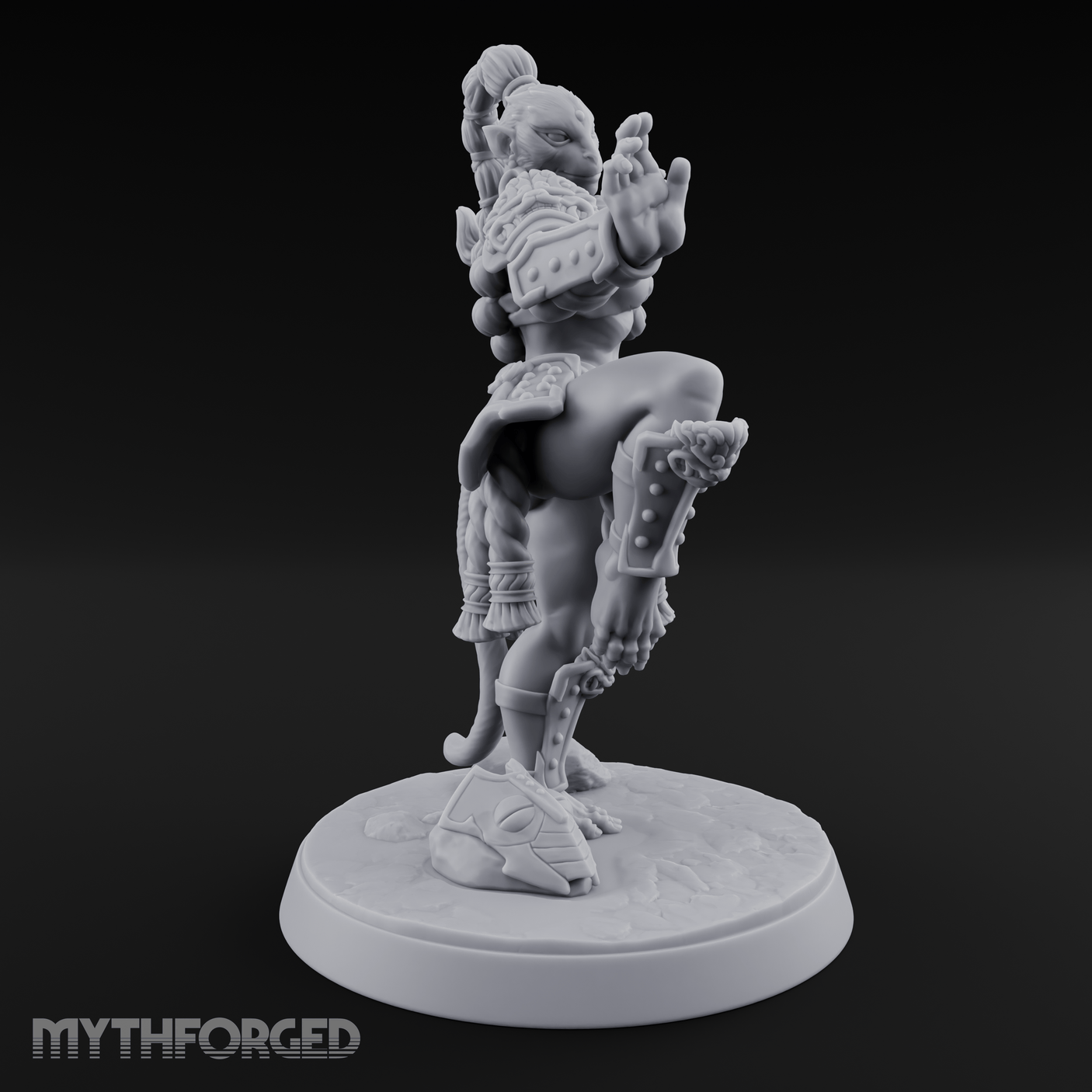 Arms Spread Commanding Hadozee Monk Miniature for Dungeons and Dragons, Pathfinder or other TTRPGs