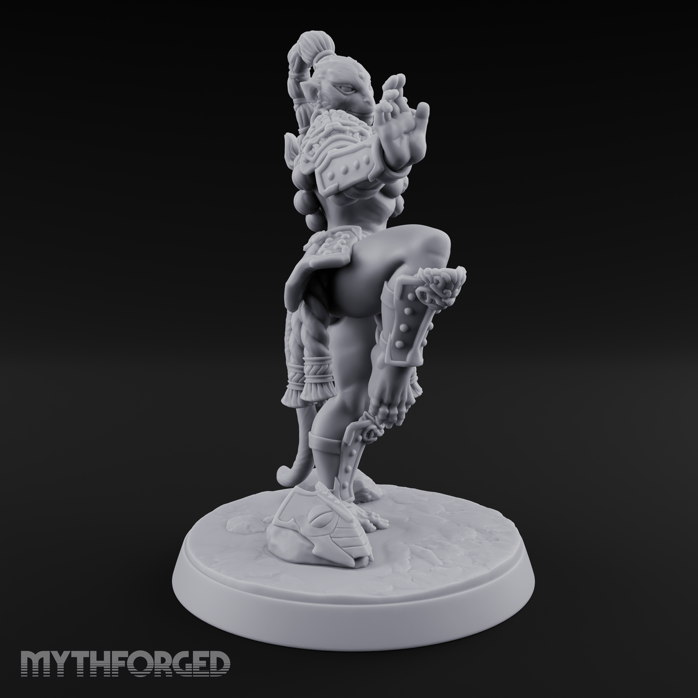 Arms Spread Commanding Hadozee Monk Miniature for Dungeons and Dragons, Pathfinder or other TTRPGs