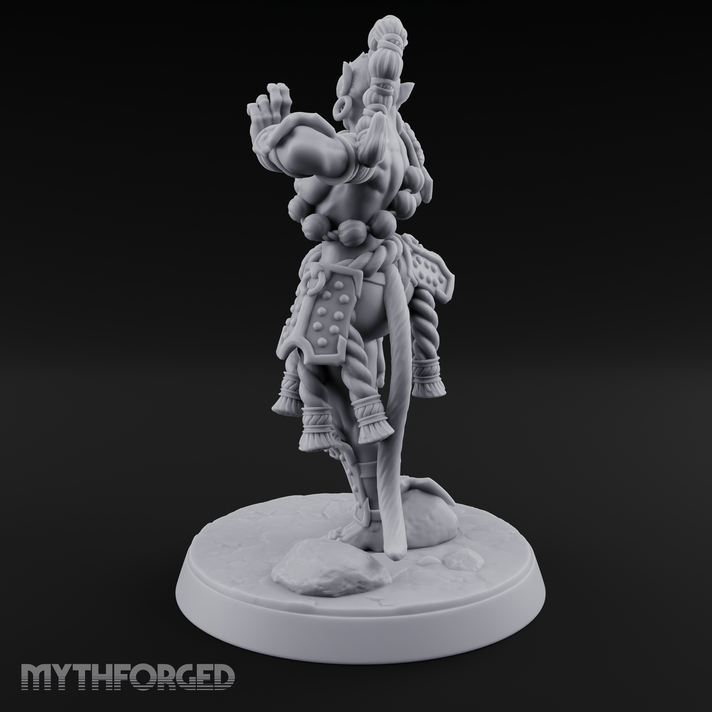 Arms Spread Commanding Hadozee Monk Miniature for Dungeons and Dragons, Pathfinder or other TTRPGs