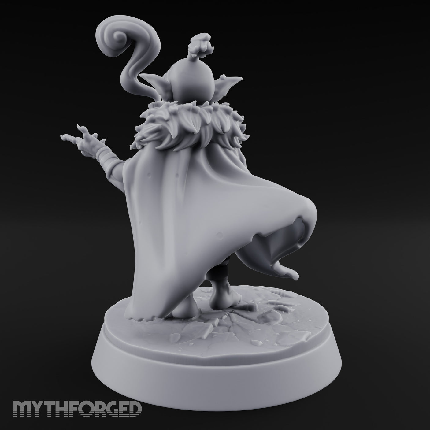 Pipe Smoking Cane Leaning Goblin Boss Miniature for Dungeons and Dragons, Pathfinder or other TTRPGs