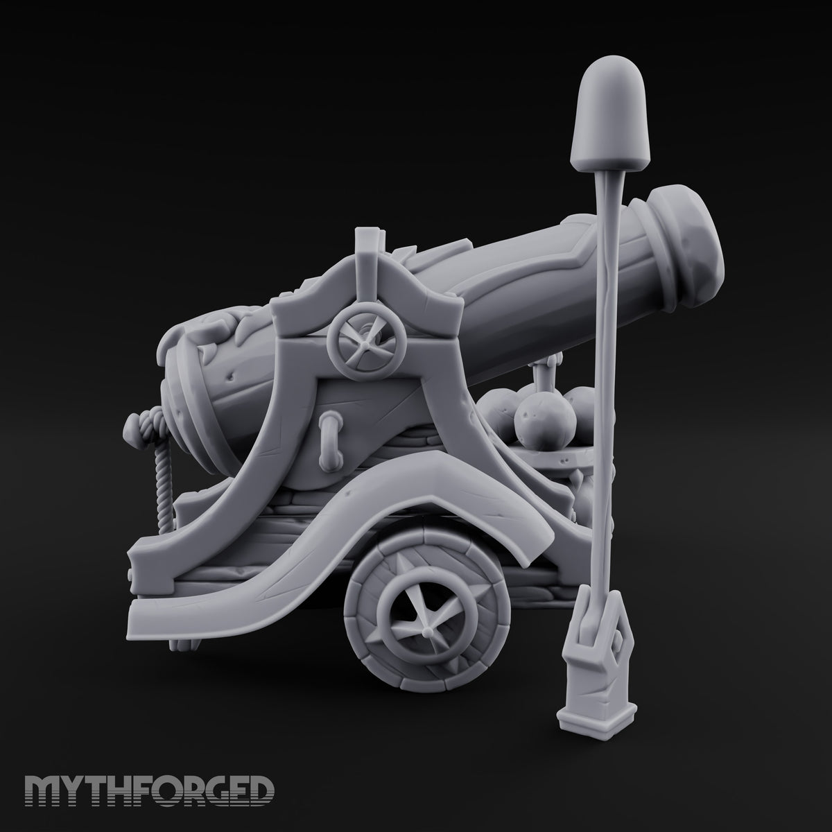 Powder Monkey's Day Off Wooden Pirate Cannon