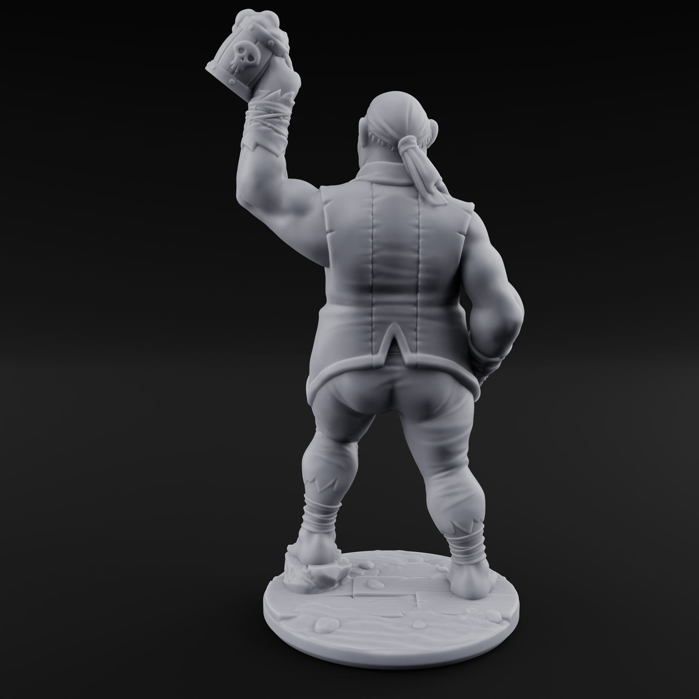 Belly Out Strutting Pirate B Miniature for Dungeons and Dragons, Pathfinder or other TTRPGs