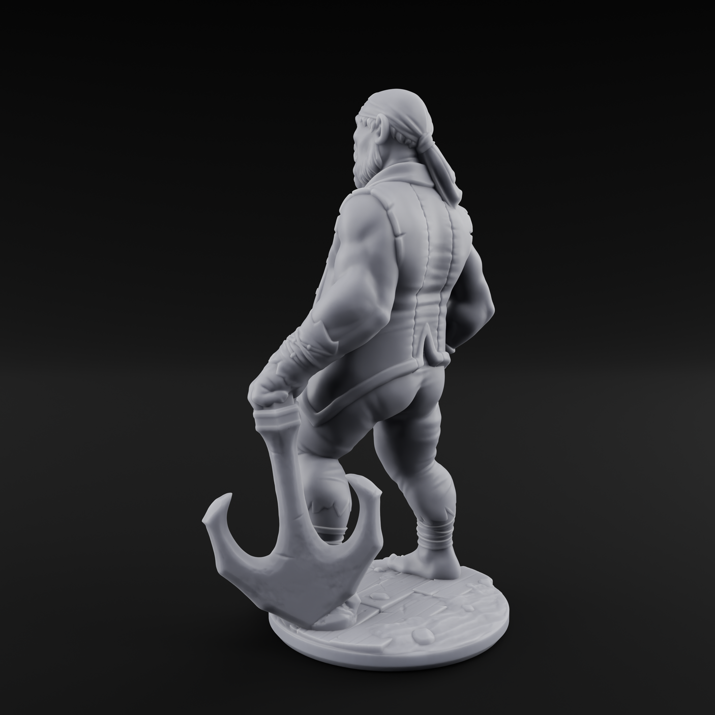 Belly Out Strutting Pirates Miniature for Dungeons and Dragons, Pathfinder or other TTRPGs
