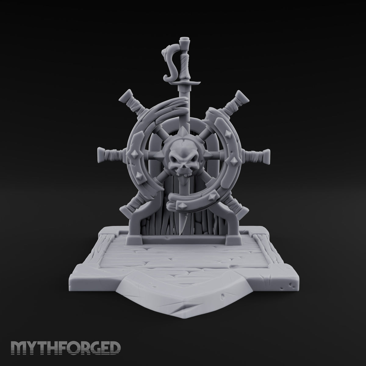 Helmsman Long Gone, Wheel Still Gripped Pirate Ship Wheel Terrain