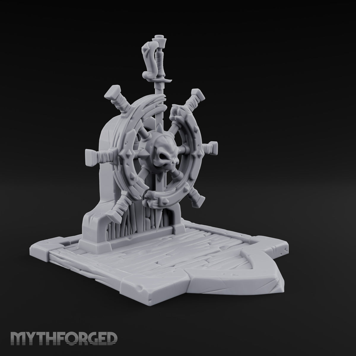 Helmsman Long Gone, Wheel Still Gripped Pirate Ship Wheel Terrain