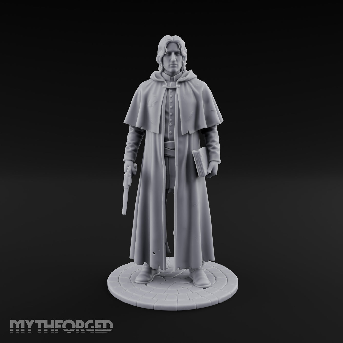 Pistol Clutching Human Wanderer Miniature for Dungeons and Dragons, Pathfinder or other TTRPGs
