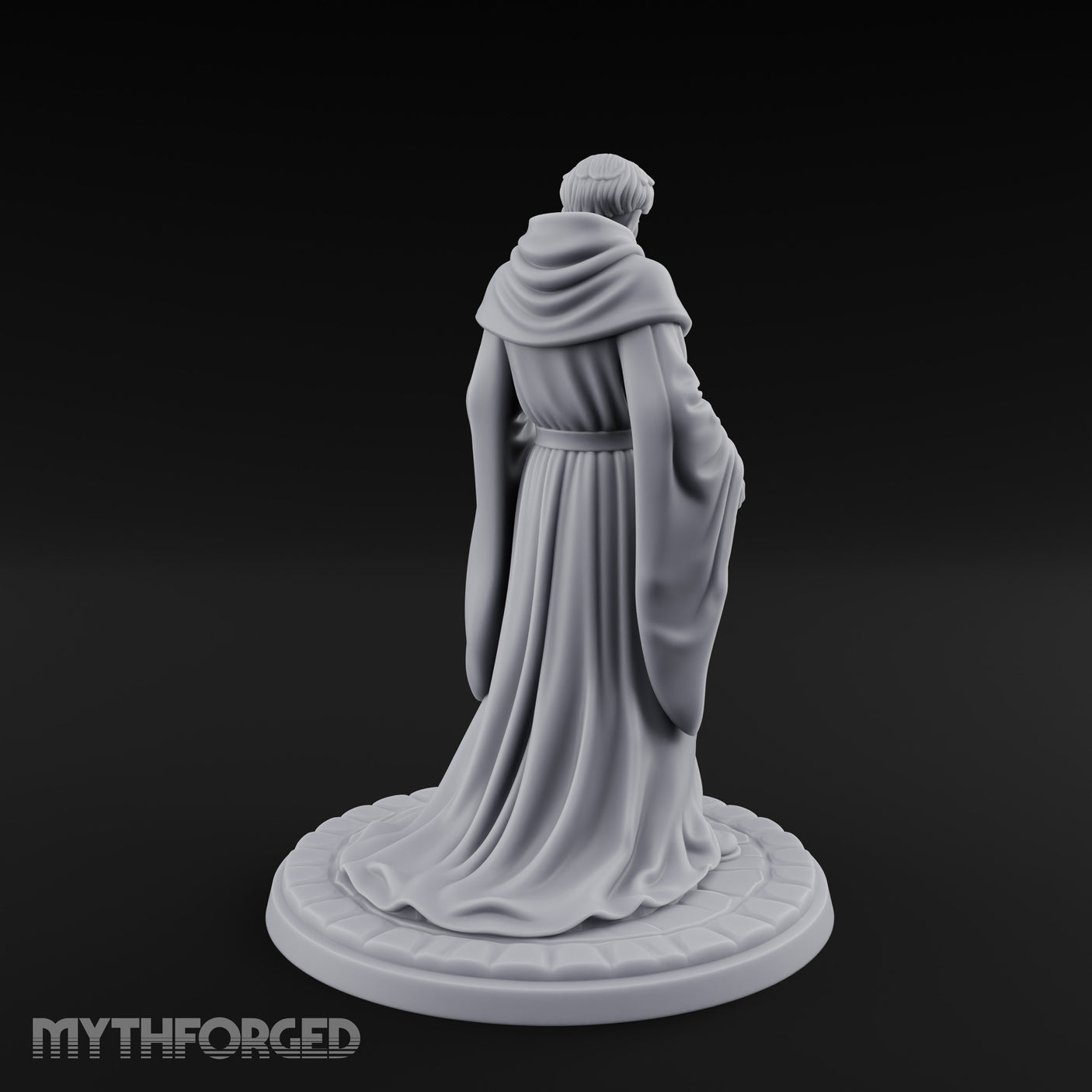 Pistol Concealing Human Friar Miniature for Dungeons and Dragons, Pathfinder or other TTRPGs
