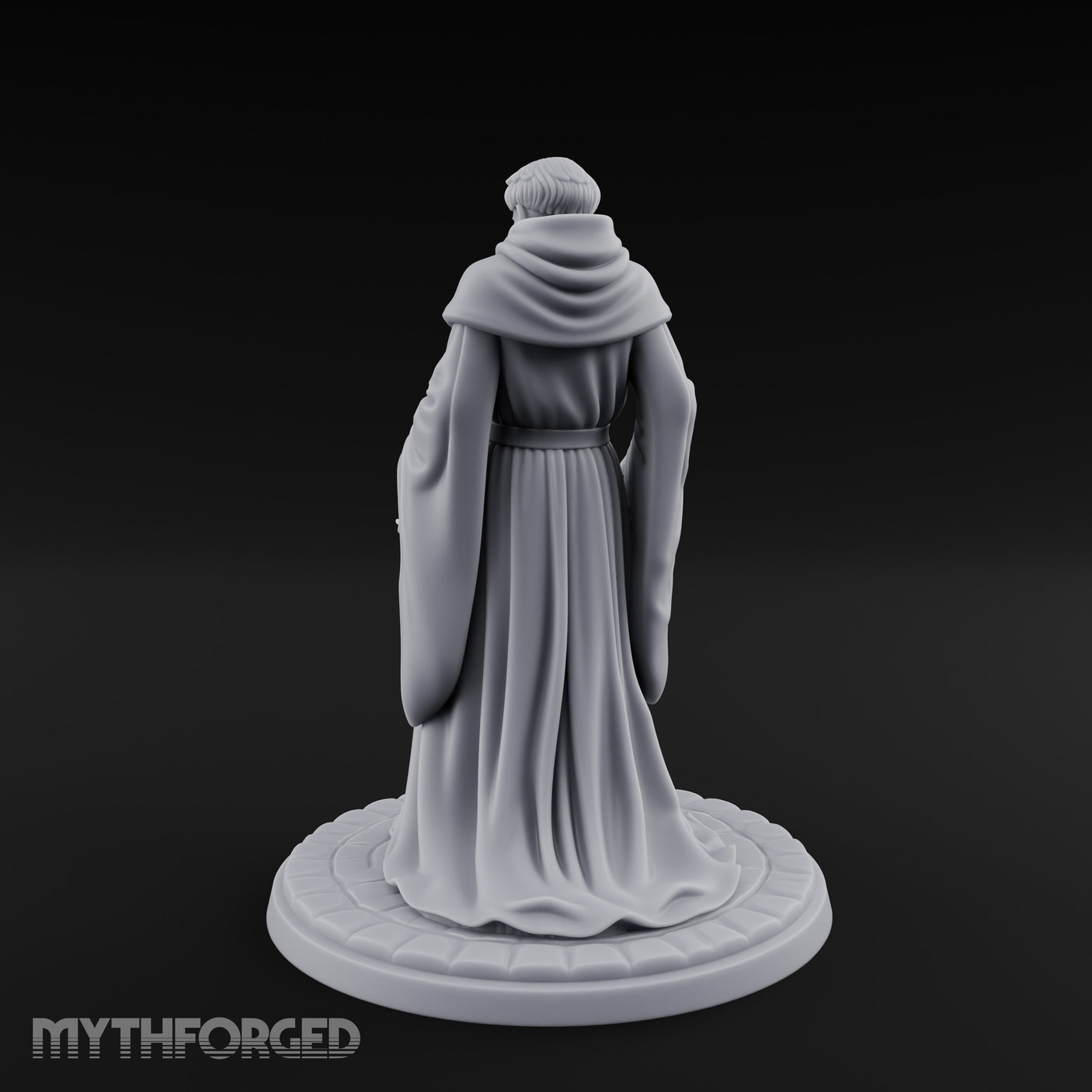 Pistol Concealing Human Friar Miniature for Dungeons and Dragons, Pathfinder or other TTRPGs