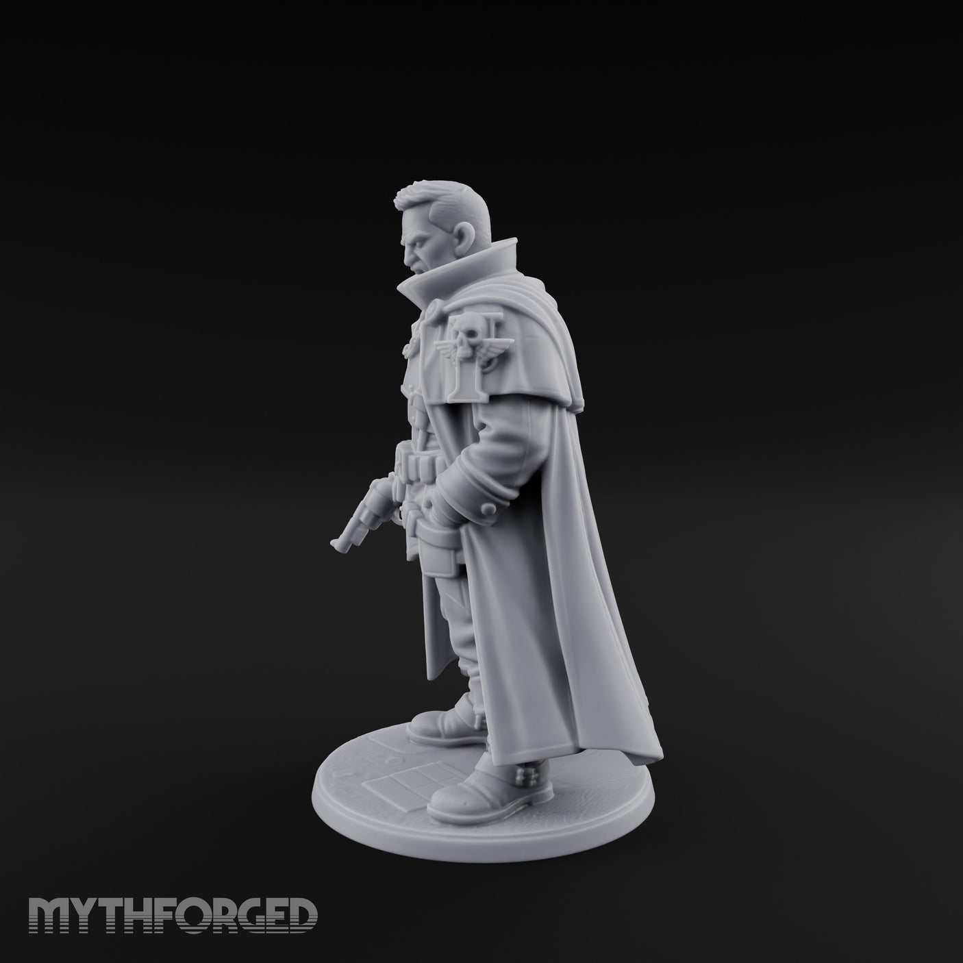 Pistol Dangling Coat Sweeping Human Gunslinger Miniature for Dungeons and Dragons, Pathfinder or other TTRPGs