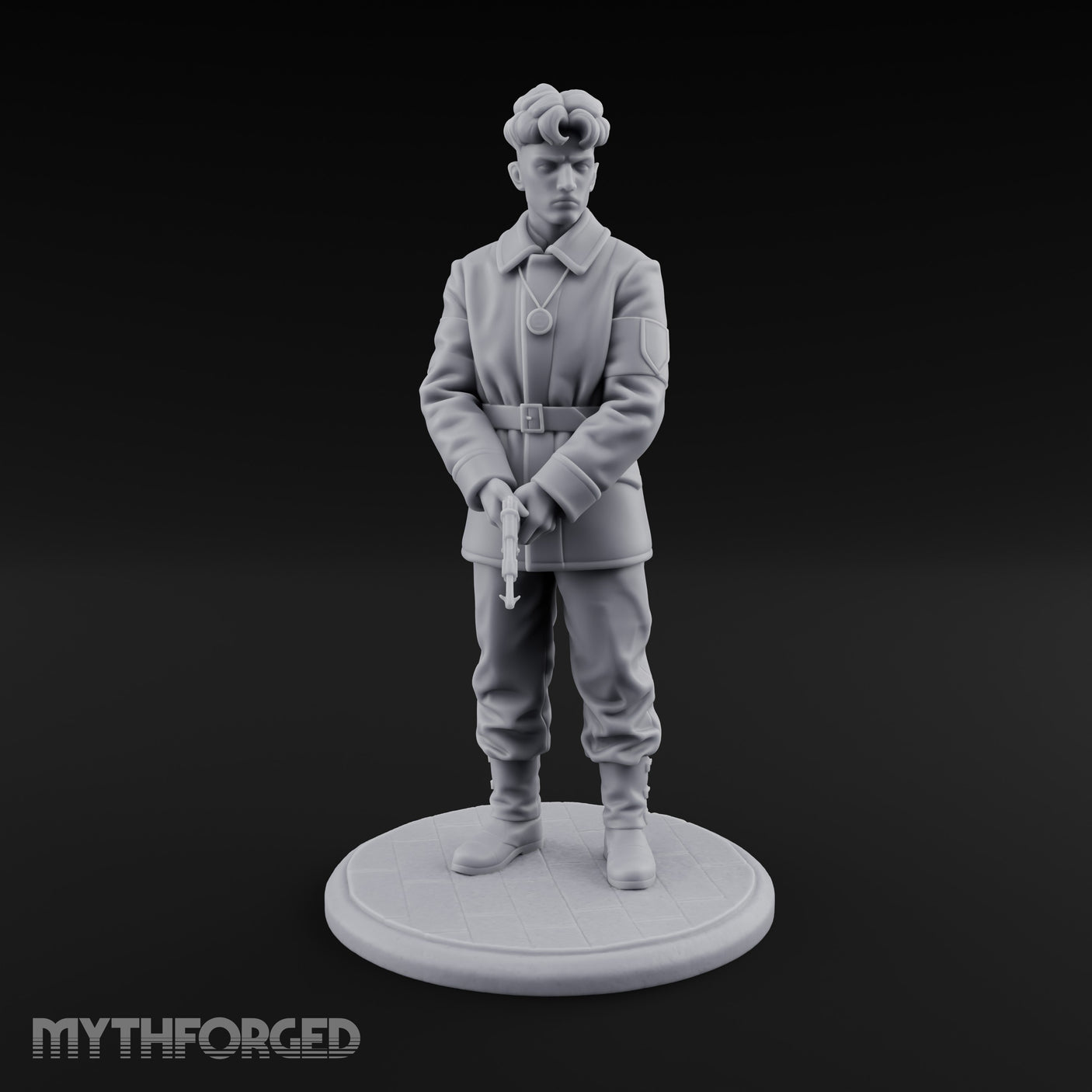 Pistol Gripping Human Fanatic Miniature for Dungeons and Dragons, Pathfinder or other TTRPGs