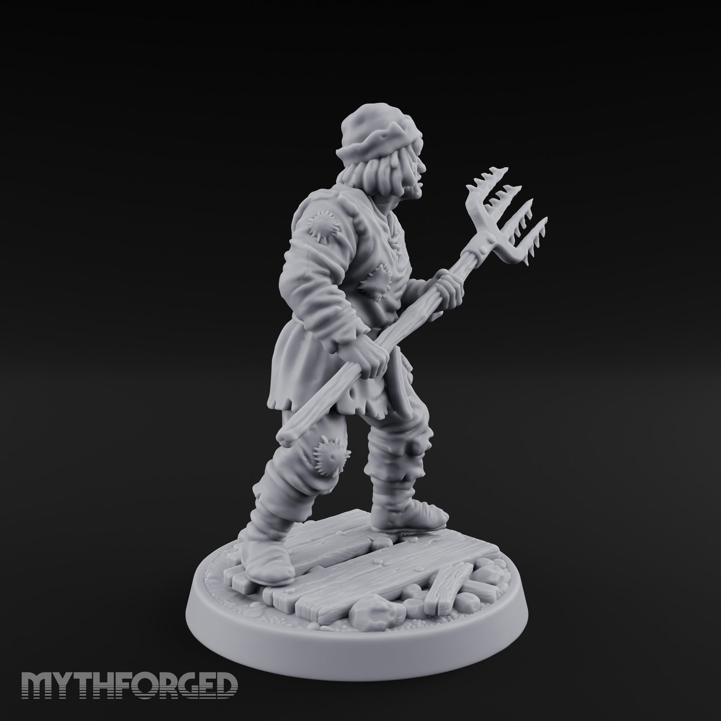 Pitchfork Levelling Guard Miniature for Dungeons and Dragons, Pathfinder or other TTRPGs