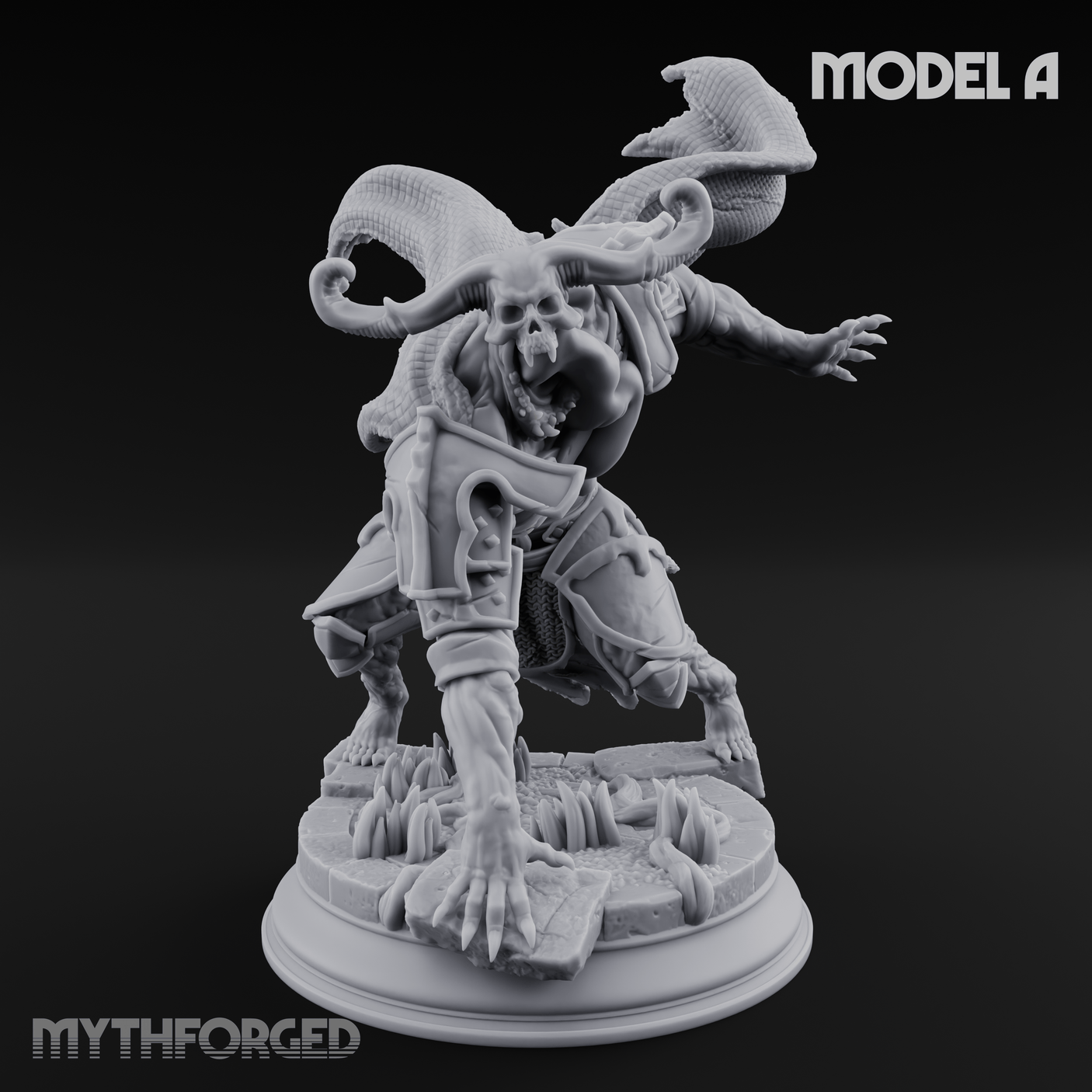 Magic Unfurling Risen Skeleton A Miniature for Dungeons and Dragons, Pathfinder or other TTRPGs