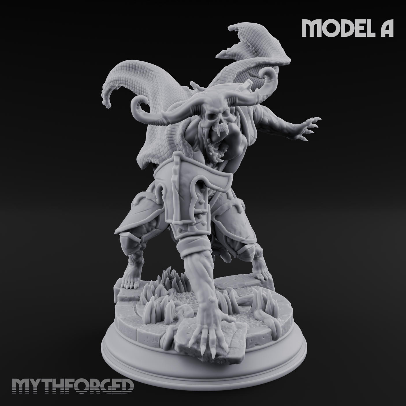 Magic Unfurling Risen Skeleton A Miniature for Dungeons and Dragons, Pathfinder or other TTRPGs