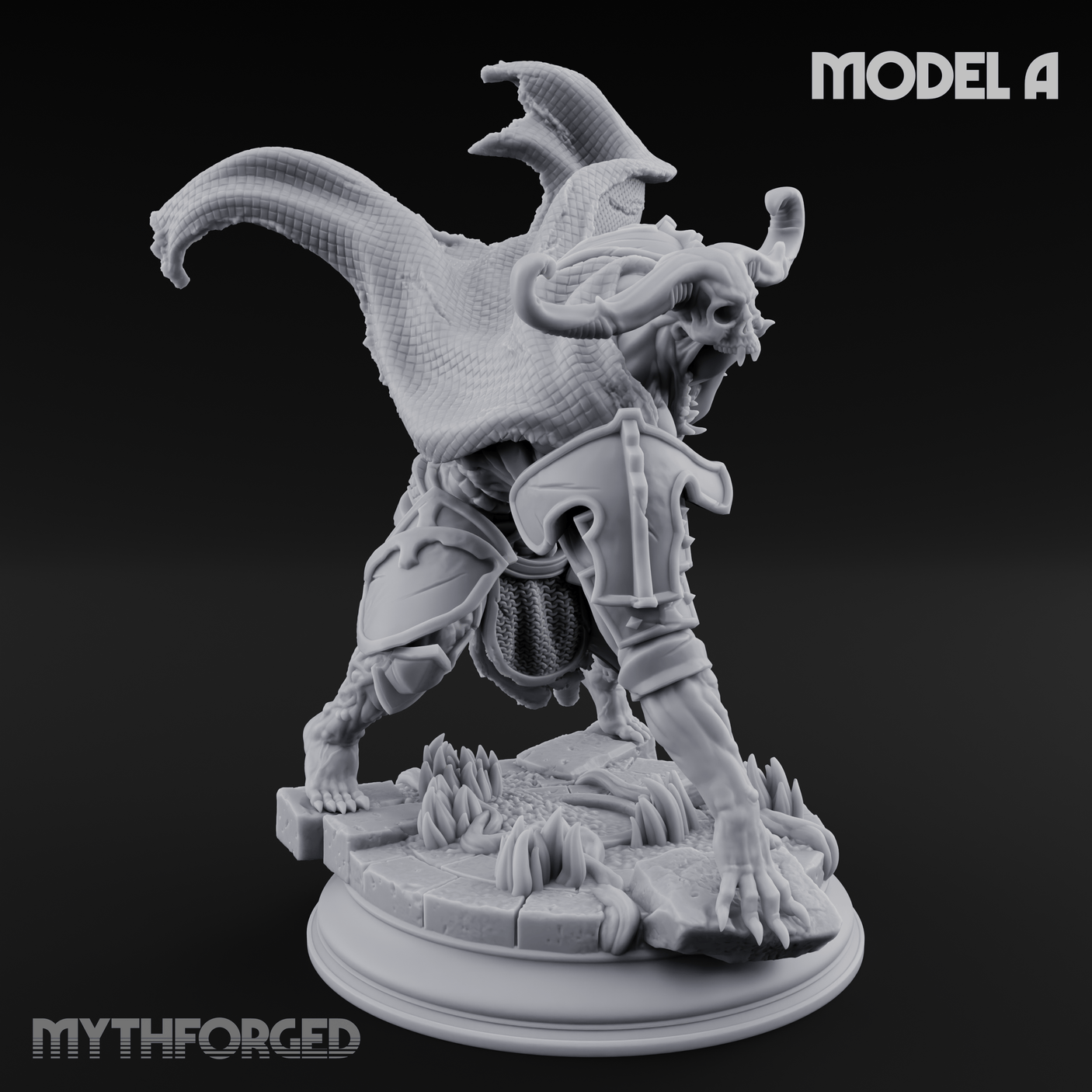 Magic Unfurling Risen Skeleton A Miniature for Dungeons and Dragons, Pathfinder or other TTRPGs