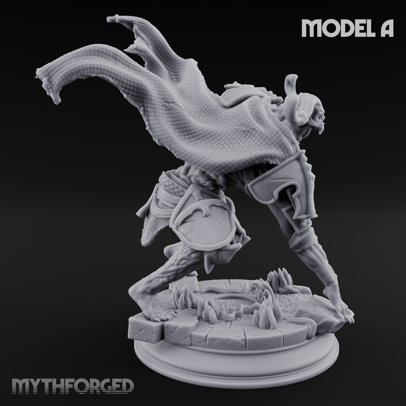 Magic Unfurling Risen Skeleton A Miniature for Dungeons and Dragons, Pathfinder or other TTRPGs