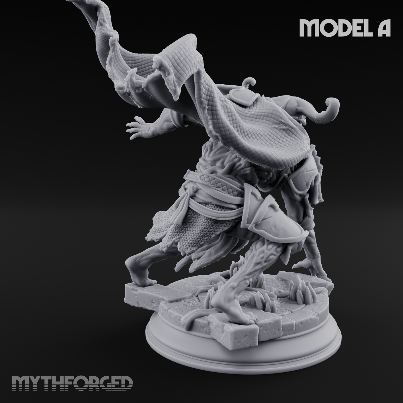 Magic Unfurling Risen Skeleton A Miniature for Dungeons and Dragons, Pathfinder or other TTRPGs