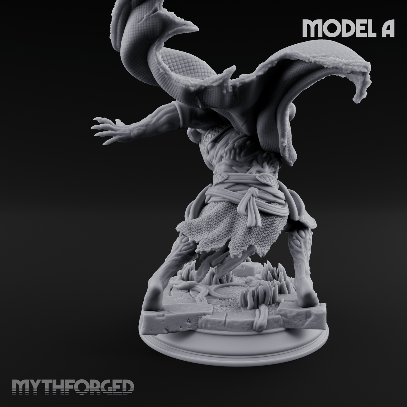 Magic Unfurling Risen Skeleton A Miniature for Dungeons and Dragons, Pathfinder or other TTRPGs